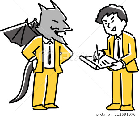 悪魔と契約を結ぶ男性社員 112691976