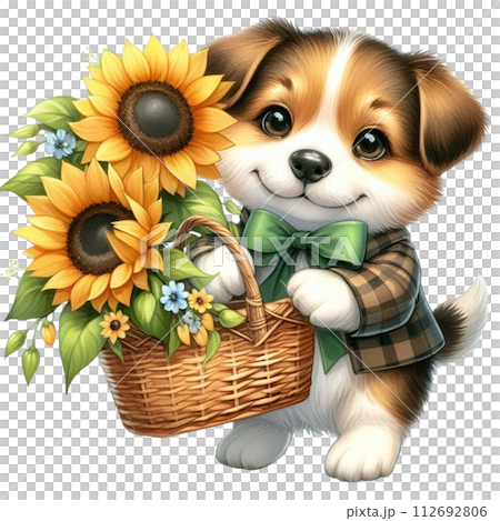 Monthly flowers clipart watercolor 112692806