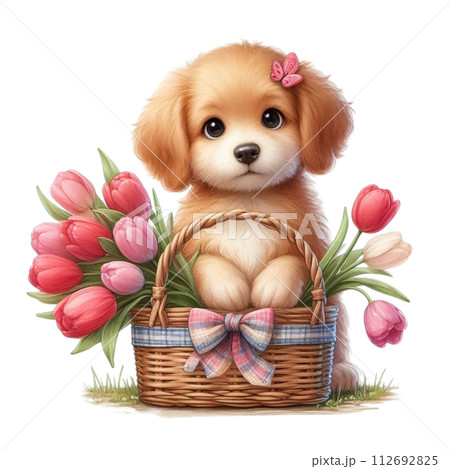Monthly flowers clipart watercolor 112692825