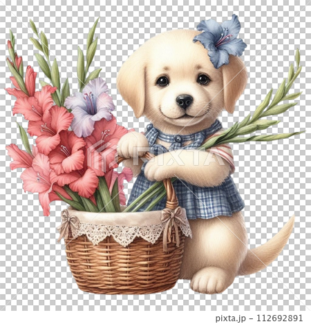 Monthly flowers clipart watercolor 112692891