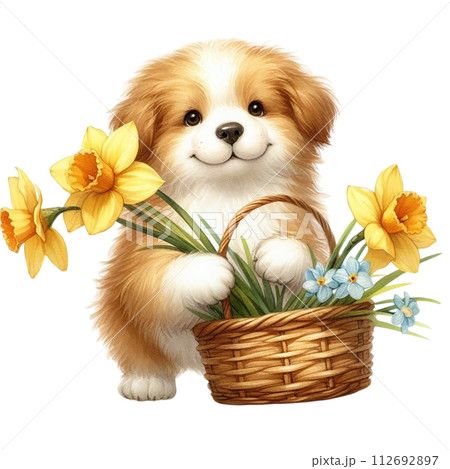 Monthly flowers clipart watercolor 112692897