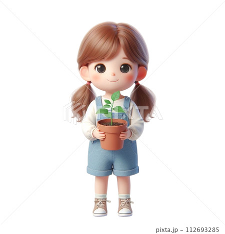 child holding tree 3d render illustration child holding tree 3d render illustration 112693285