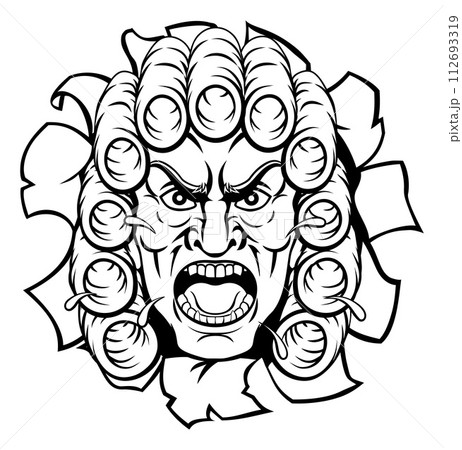 Angry Judge Cartoon Character Angry Judge Cartoon Character 112693319