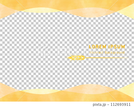 Frame illustration of wheat and wave objects 112693911