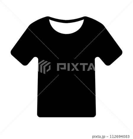 black vector tshirt icon on white background black vector tshirt icon on white background 112694083