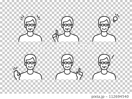 線條畫簡單人物圖 線條畫簡單人物圖 112694540