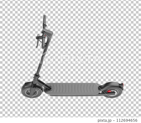 Modern black colored electric scooter 112694656