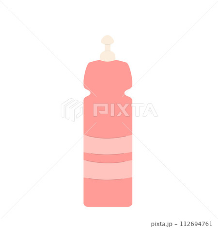 Home cleaner isolated on white background. Washing house supplies. Liquid product in bottle. Vector flat illustration 112694761