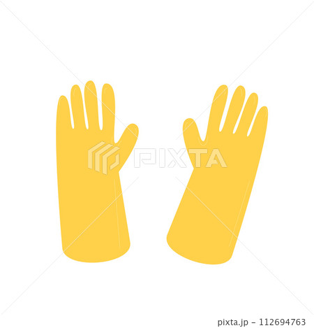 Gloves isolated on white background. Vector flat illustration 112694763