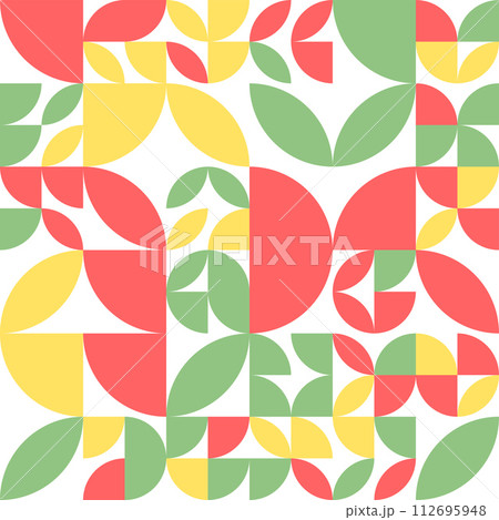 Abstract geometric pattern of many shapes. Retro colors. Vector Abstract geometric pattern of many shapes. Retro colors. Vector 112695948
