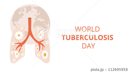 World tuberculosis day banner template. Awareness about disease. Vector flat illustration. 112695958