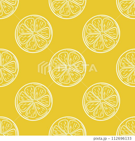 Lemon circles tropical fruit background 112696133