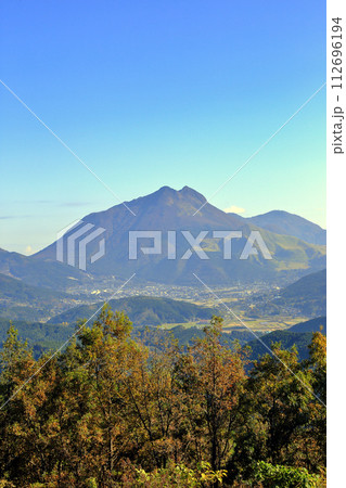 蛇越展望所から望む秋の由布岳と由布市 ( 11月 / 大分県 由布市 ) 112696194