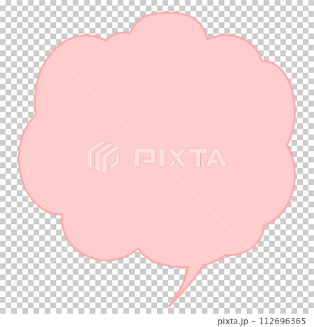 pink cloud-shaped speech bubble pink cloud-shaped speech bubble 112696365