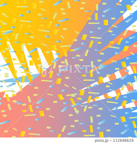 Festive abstract background with confetti in pastel colors. Trendy modern vector illustration for Banner Invitation Poster Cover Flyer Celebration Event Greeting card Party Social media Story Magazine 112696629