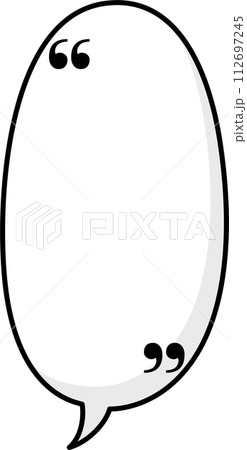 Black and white color speech bubble balloon with quotation marks, icon sticker memo keyword planner text box banner, flat png transparent element design Black and white color speech bubble balloon with quotation marks, icon sticker memo keyword planner text box banner, flat png transparent element design 112697245