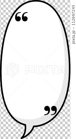 Black and white color speech bubble balloon with quotation marks, icon sticker memo keyword planner text box banner, flat png transparent element design Black and white color speech bubble balloon with quotation marks, icon sticker memo keyword planner text box banner, flat png transparent element design 112697245