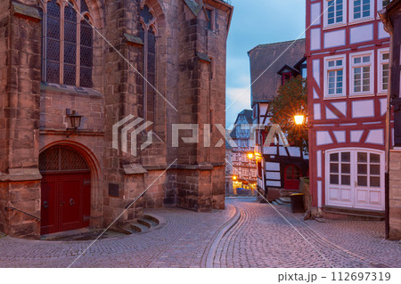 Night Marburg street, Germany Night Marburg street, Germany 112697319