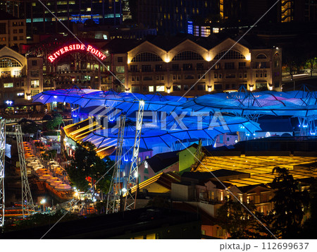 【シンガポールの風景】シンガポール・クラークキーの夜景 112699637
