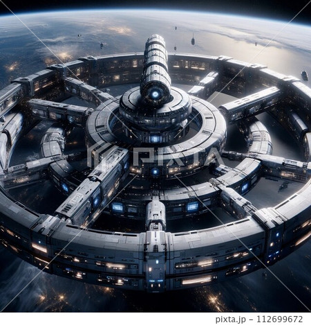 空から見た船のオブジェ 112699672