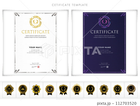 賞状194　certificate　award　表彰状　celebration 112703520