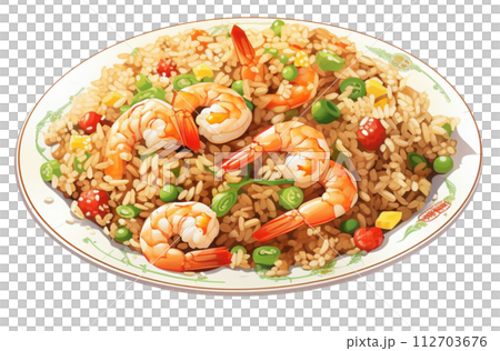 Shrimp fried rice 112703676
