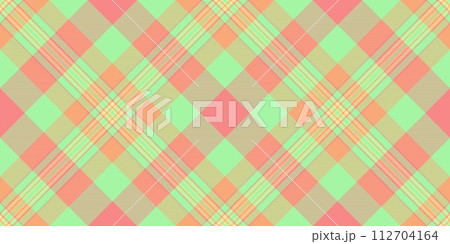 Relax pattern vector seamless, sparse fabric tartan background. Luxurious plaid texture textile check in green and red colors. 112704164
