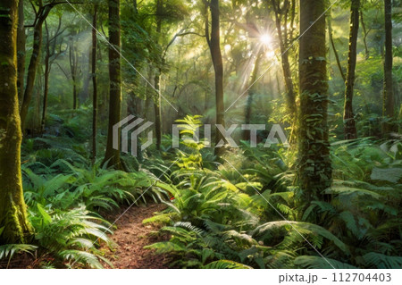 forest in the morning 112704403