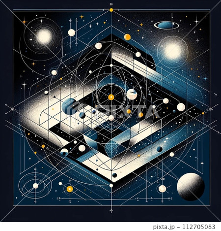 黄金比宇宙空間カラーイラスト 112705083