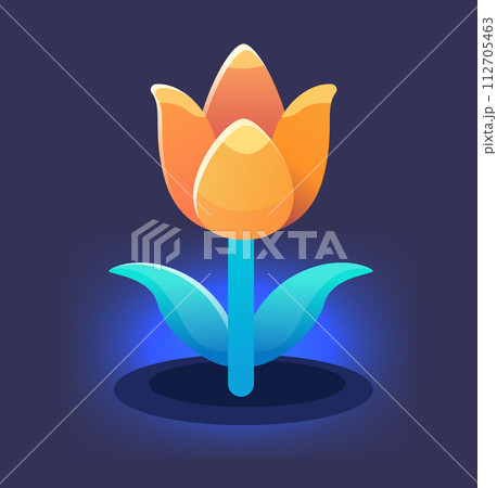 Happy Easter greeting card with flower spring holiday celebration card vertical vector illustration Happy Easter greeting card with flower spring holiday celebration card vertical vector illustration 112705463
