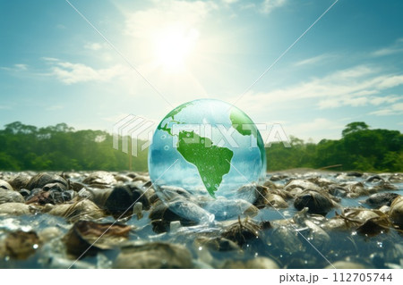 Concept of Recycling the use of water resources with the highest value. Generative AI 112705744