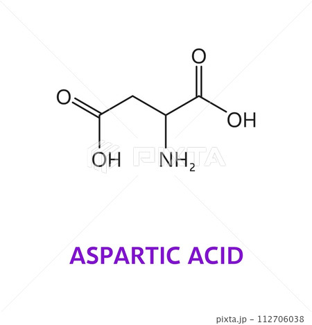 Neurotransmitter, aspartic acid chemical...のイラスト素材 [112706038] - PIXTA