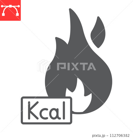 Burn Kcal glyph icon, fitness and sport, calories burn vector icon, vector graphics, editable stroke solid sign, eps 10. Burn Kcal glyph icon, fitness and sport, calories burn vector icon, vector graphics, editable stroke solid sign, eps 10. 112706382
