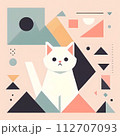 幾何学的なネコ 112707093