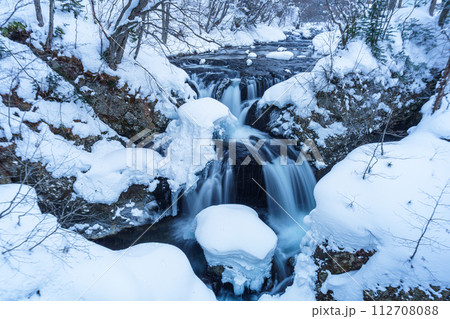 三階滝　北海道伊達（旧大滝村）　北海道観光道南 冬 112708088