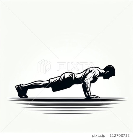 腕立てをする 腕立てをする 112708732