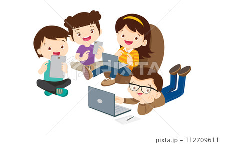 kids on online learning education courses 112709611