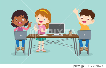 kids on online learning education courses kids on online learning education courses 112709624