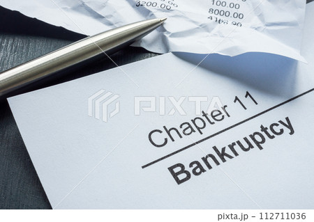 Chapter 11 bankruptcy and crumpled financial statement. Chapter 11 bankruptcy and crumpled financial statement. 112711036