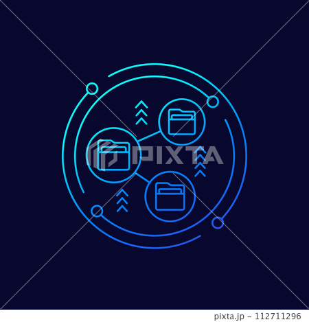 folders icon for apps, linear design 112711296