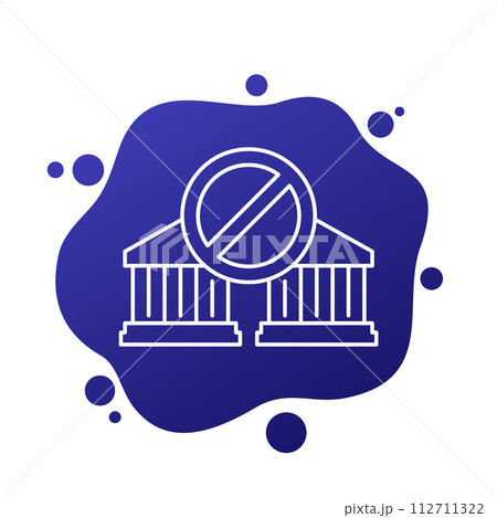 bank sanctions icon, finance and banking vector 112711322