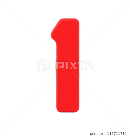 1 one magnetic letter on white with clipping path 112711712