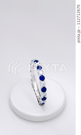 Sapphire and Diamond Eternity Ring 112712670
