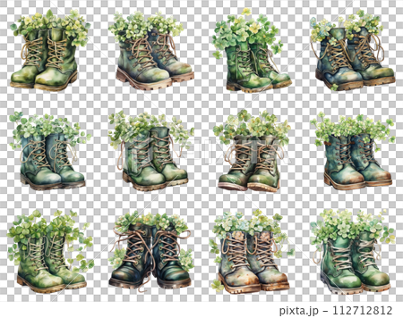 Lucky Green Boots with Clovers 112712812