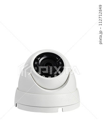 Surveillance cameras, cctv cameras isolated on white background close up. home security system concept 112712849