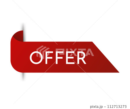 Price tag vector. Ribbon sale banner. Isolated vector illustration EPS10 Price tag vector. Ribbon sale banner. Isolated vector illustration EPS10 112713273