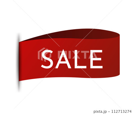 Price tag vector. Ribbon sale banner. Isolated vector illustration EPS10 Price tag vector. Ribbon sale banner. Isolated vector illustration EPS10 112713274