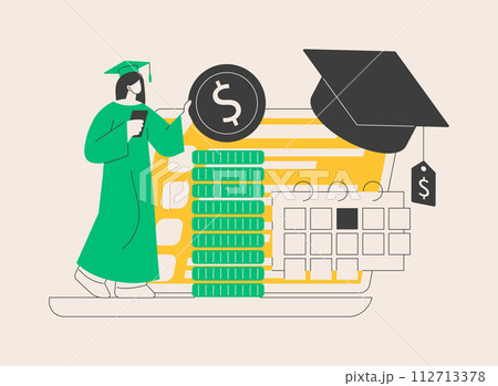 Student loan payments deferred abstract concept vector illustration. 112713378