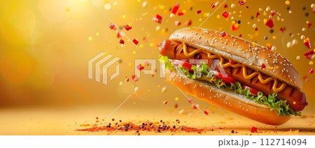 Delicious hot dog 112714094