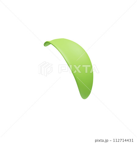 Vector illustration of a 3D green tulip leaf icon on a white background Vector illustration of a 3D green tulip leaf icon on a white background 112714431
